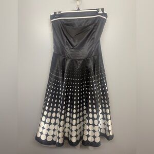 Ruby Rox Strapless Black and White Dress